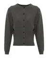 Samsoe & Samsoe Ribbed Buttoned Cardigan In Gray