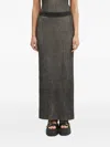 Samsoe & Samsoe Ribbed-knit Maxi Skirt In Black