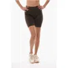 Samsoe & Samsoe Ribbed Luna Biker Shorts In Black