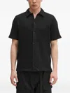 Samsoe & Samsoe Ribbed Short-sleeve Shirt In Black