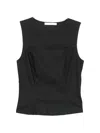 Samsoe & Samsoe Ribbed-panel Vest In Black
