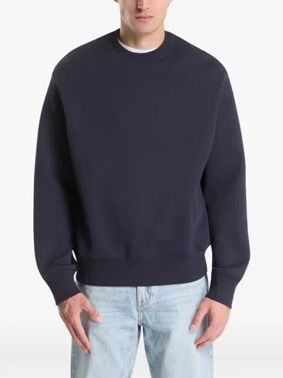 Samsoe & Samsoe Ribbed-trim Sweater In Blue
