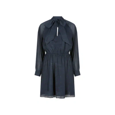 Samsoe & Samsoe Ebbali Mini Dress In Blue