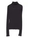Samsoe & Samsoe Roll-neck Knitted Top In Black