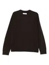 Samsoe & Samsoe Round-neck Wool Sweater In Brown