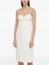 Samsoe & Samsoe Ruched-bust Midi Dress In White