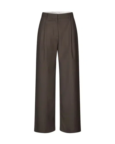 Samsoe & Samsoe Saagneta 14930 Black Coffee Trousers In Brown
