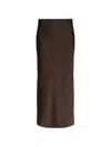Samsoe & Samsoe Saagneta Diagonal-stripe Maxi Skirt In Brown