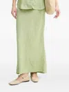 Samsoe & Samsoe Saagneta Linen Maxi Skirt In Green