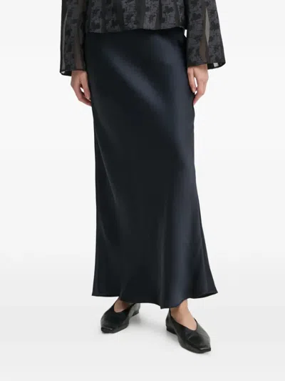 Samsoe & Samsoe Saagneta Maxi Skirt In Blue