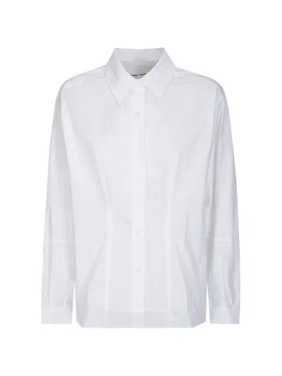 Samsoe & Samsoe Saaleso Belted Button-up Shirt In White