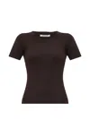 Samsoe & Samsoe Saalexis Ribbed T-shirt In Brown