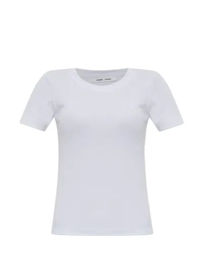 Samsoe & Samsoe Saalexis Ribbed T-shirt In White