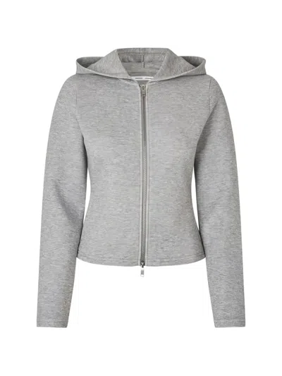 Samsoe & Samsoe Saalice Zip-up Hoodie In Gray