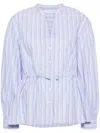 Samsoe & Samsoe Saamelie Striped Blouse In Blue