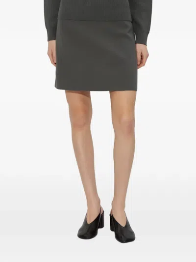 Samsoe & Samsoe Saane Ribbed Trim Skirt In Black