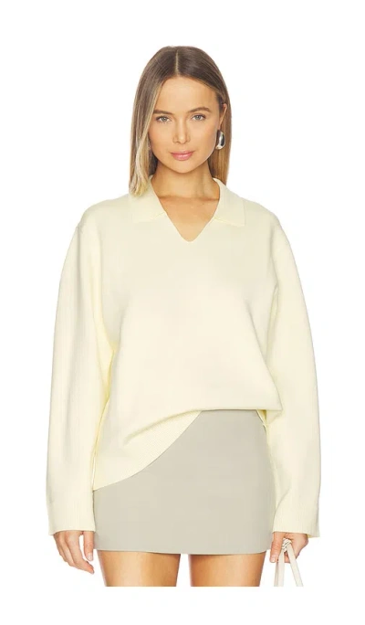 Samsoe & Samsoe Saanne Polo Sweater In Yellow