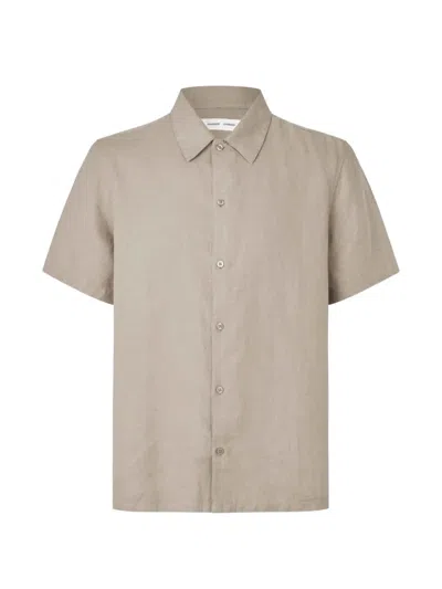Samsoe & Samsoe Saavan Short-sleeve Shirt In 그레이