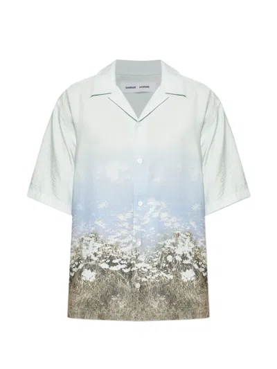SAMSOE & SAMSOE SAAYO FLORAL-PRINT SHORT-SLEEVE SHIRT