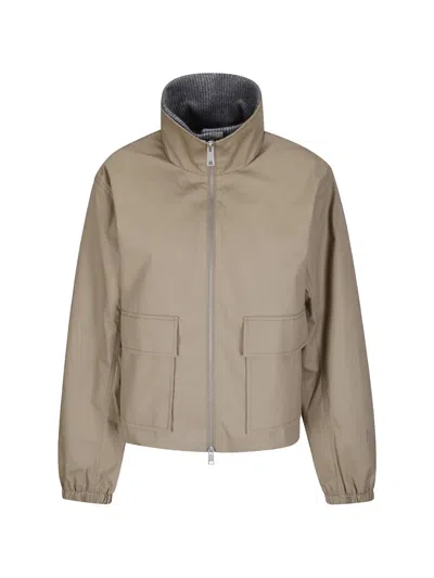 Samsoe & Samsoe Sabianco Zip-up Jacket In Gray