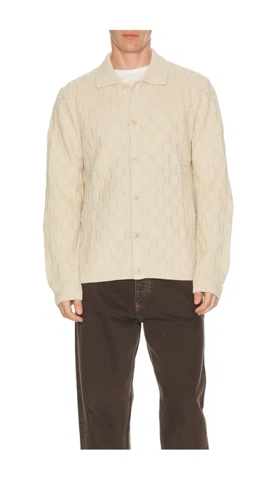 Samsoe & Samsoe Sabrodie Long Sleeve Shirt In Neutral