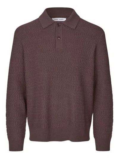 Samsoe & Samsoe Sacaiden Polo Top In Purple