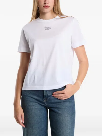 Samsoe & Samsoe Sacamino Logo-print T-shirt In White