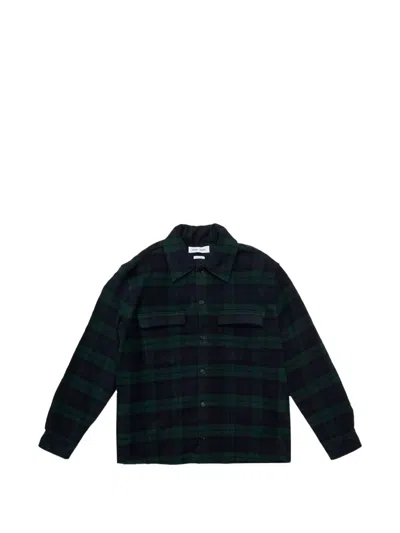 Samsoe & Samsoe Sacastor X H Flap-pocket Check Overshirt In Blue