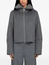 Samsoe & Samsoe Sacleo Ribbed-neck Jacket In Gray