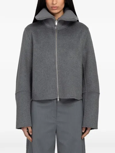 SAMSOE & SAMSOE SACLEO RIBBED-NECK JACKET