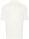 Samsoe & Samsoe Saconald Open-knit Polo Shirt In Neutrals