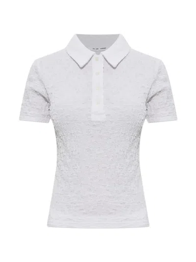 Samsoe & Samsoe Sadaisy Collared Polo Top In White
