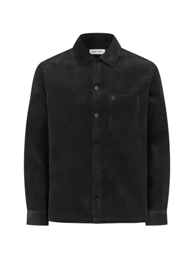 Samsoe & Samsoe Sadamon Corduroy Shirt Jacket In 블랙