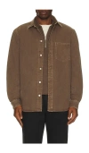 Samsoe & Samsoe Sadamon Denim Overshirt In Brown