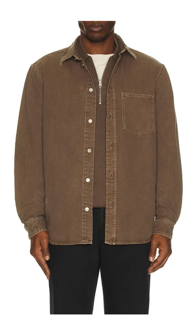 Samsoe & Samsoe Sadamon P Overshirt In Washed Canteen