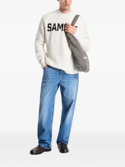 Samsoe & Samsoe Sadavide Crew-neck Sweater In Blue