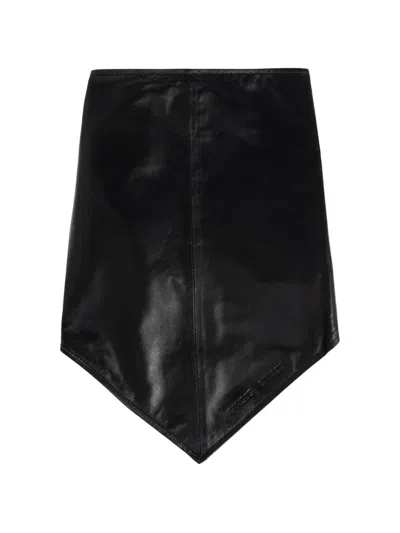 Samsoe & Samsoe Sadoly Leather Scarf In Black