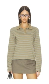 Samsoe & Samsoe Sadonell Long Sleeve Polo In Multi