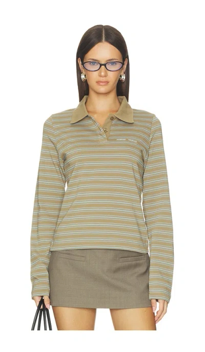 Samsoe & Samsoe Sadonell Long Sleeve Polo In Multi