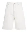 Samsoe & Samsoe Saeddie Denim Shorts In White