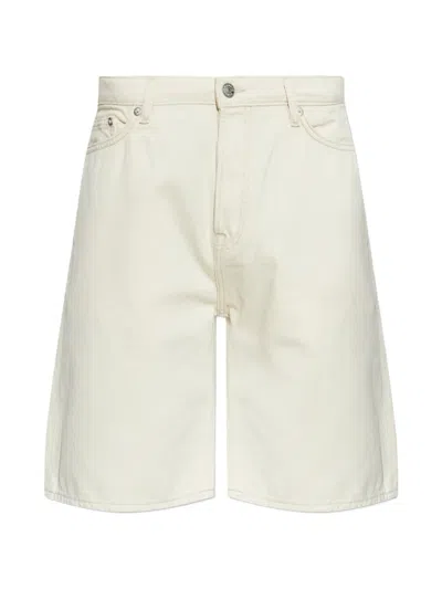 SAMSOE & SAMSOE SAEDDIE LOGO-PATCH DENIM SHORTS