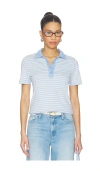 Samsoe & Samsoe Saella Short Sleeve Polo. - In Blue