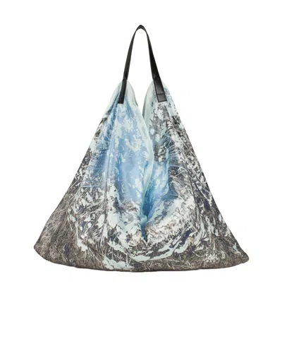 Samsoe & Samsoe Saelli Landscape-print Silk Shoulder Bag In Red