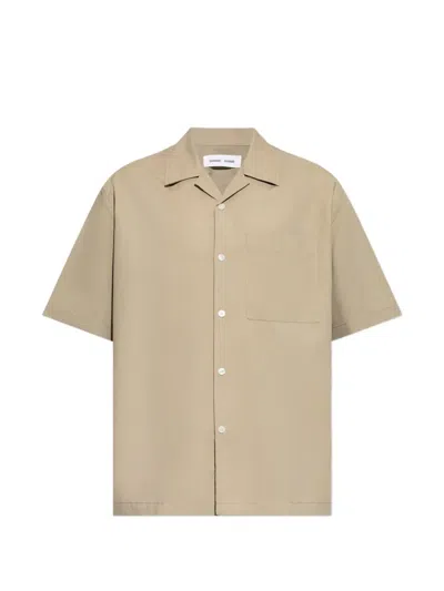 Samsoe & Samsoe Saemerson Short-sleeve Shirt In Neutral
