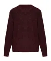 Samsoe & Samsoe Safloyd V-neck Knitted Sweater In Burgundy