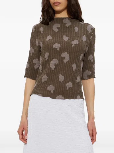 Samsoe & Samsoe Safrida Floral-print Top In Brown