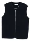 Samsoe & Samsoe Sahannes Zip-front Pocket Vest In Black