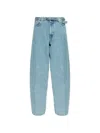 Samsoe & Samsoe Saharper Belted Denim Jeans In Blue