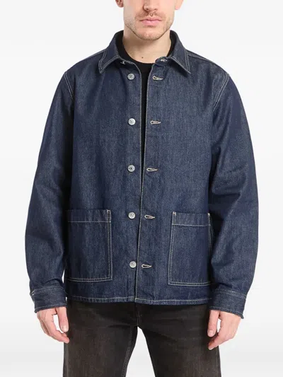 Samsoe & Samsoe Sahenry Patch-pocket Denim Jacket In Blue