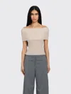 Samsoe & Samsoe Sahera Off-the-shoulder Foldover Top In Neutral
